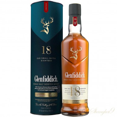 Glenfiddich 18 Year Old Single Speyside Malt Scotch Whisky