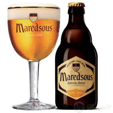 One case of Maredsous 6 Blonde + One Maredsous Glass