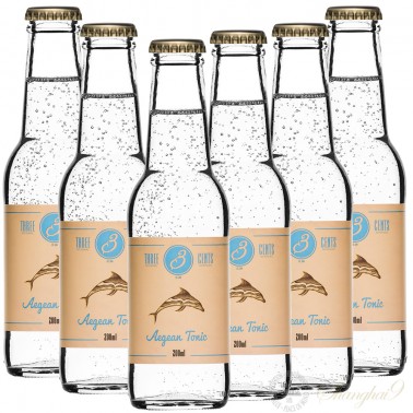 6 Bottles Of Three Cents Aegean Tonic Water