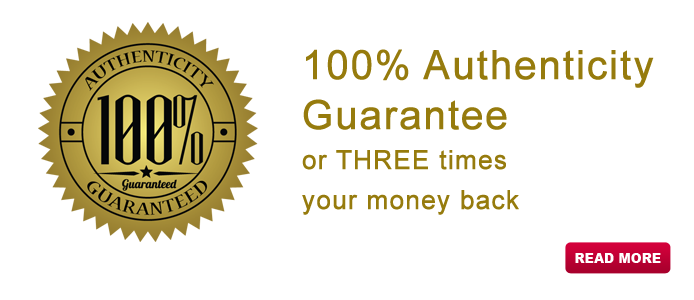 100% Authenticity Guarantee or THREE times your money back